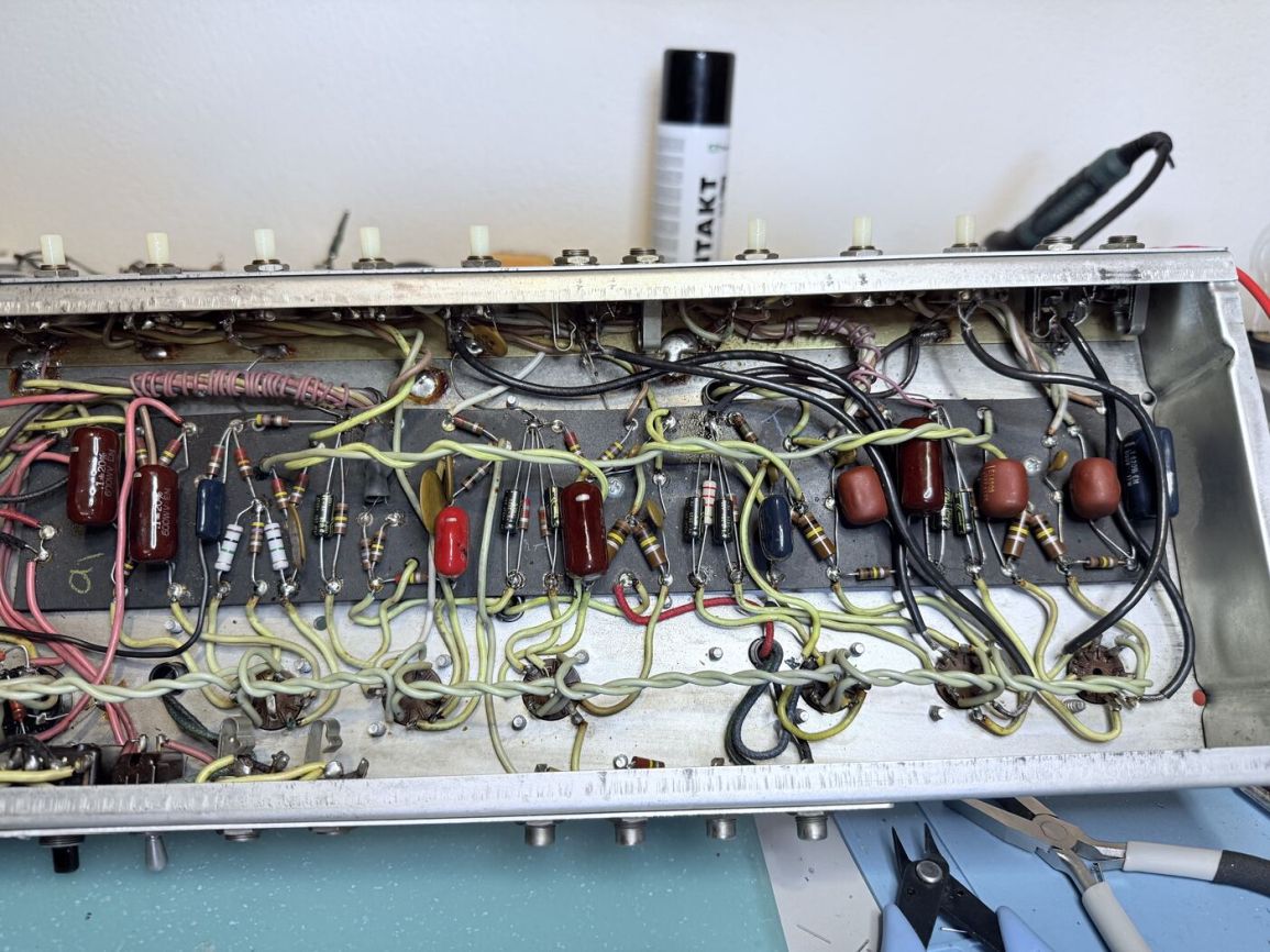 Full eyelet board after the complete electrolytic recap