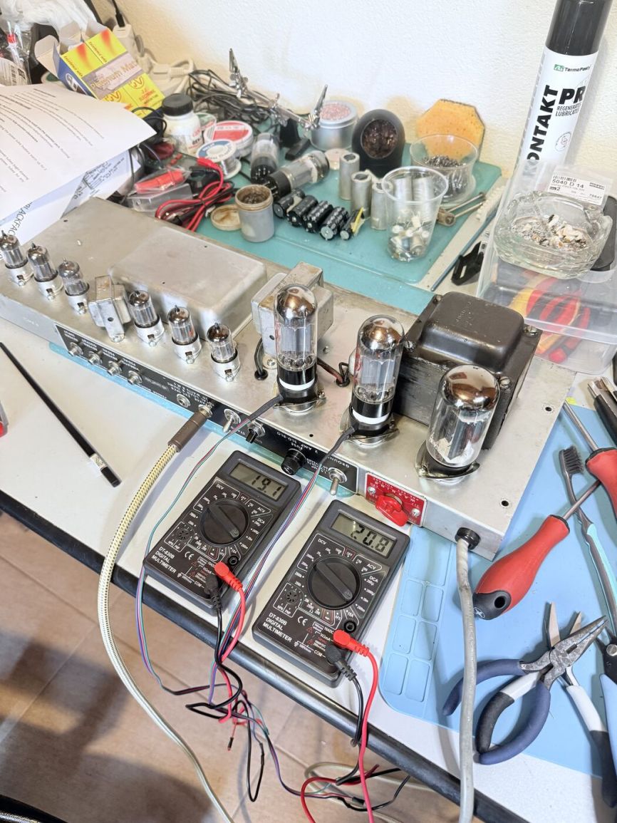 DiMastro-branded current limiter and variac used for safe startup