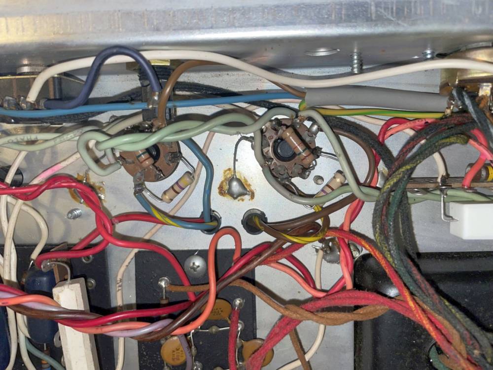 Tube socket area after repair work