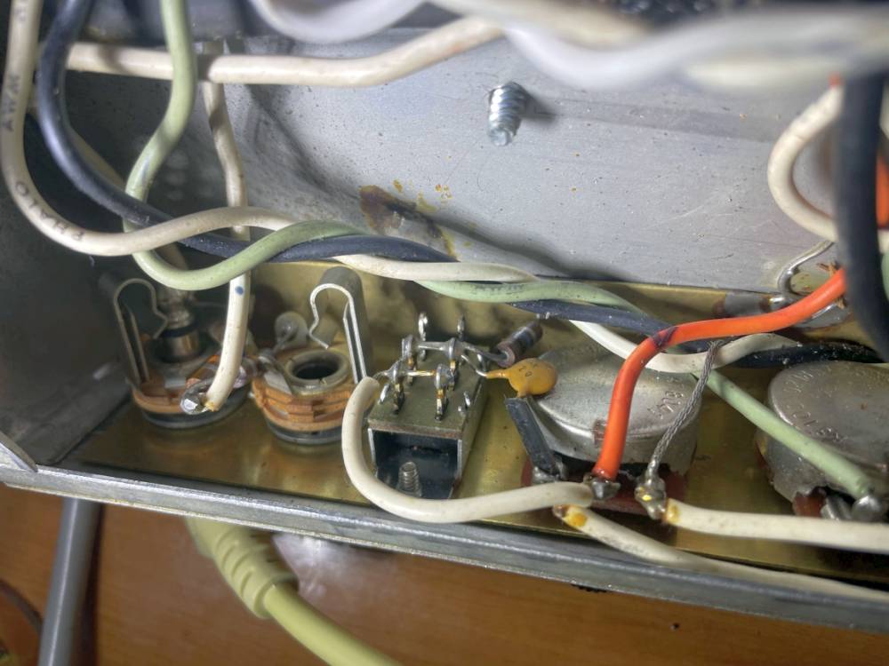 Normal channel tone stack area during the bright-switch removal mod