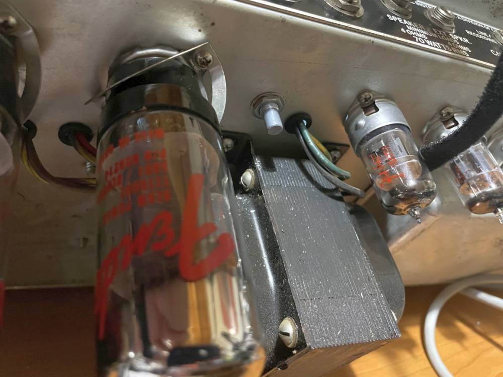 Close-up of the Alpha bias potentiometer after the mod