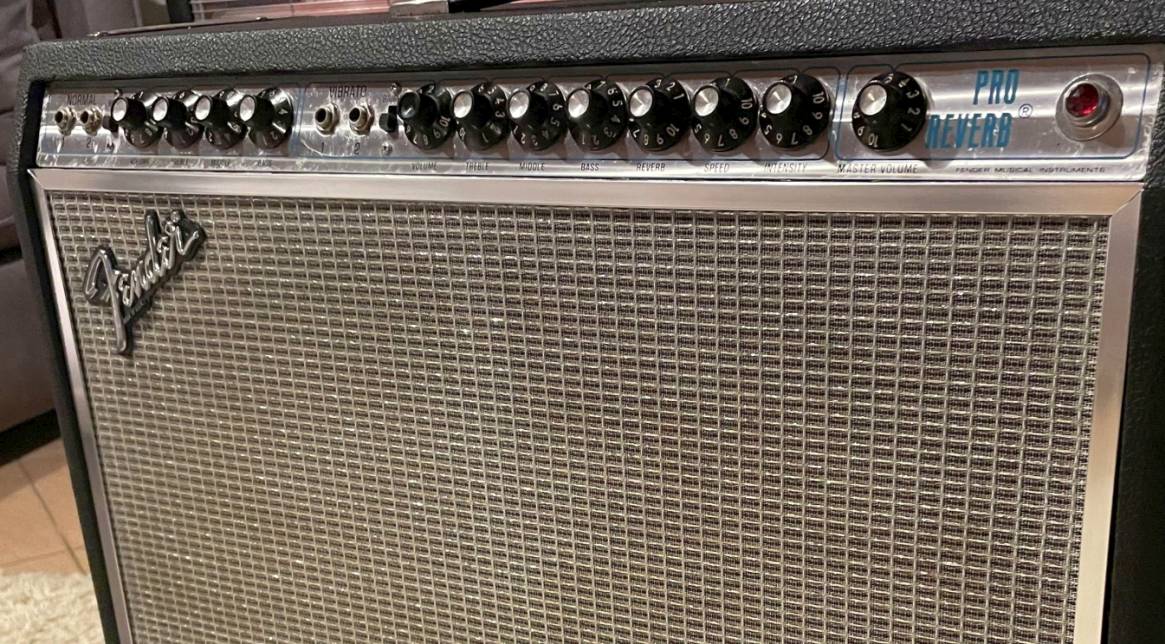 Close-up of the finished faceplate and Pro Reverb badge