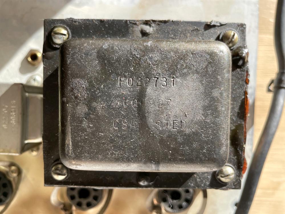 Stamped part and date code on the output transformer